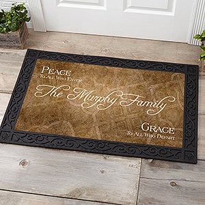 Peaceful Welcome Personalized Doormat- 20x35