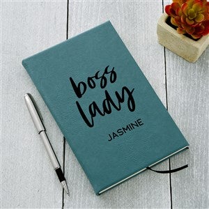 Boss Lady Personalized Teal Writing Journal