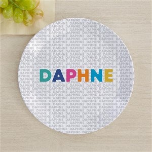 Vibrant Name Personalized Kids Dinner Plate