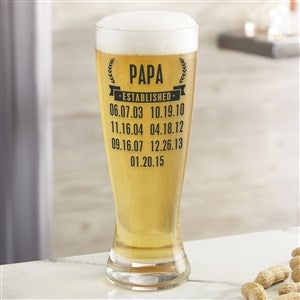 Date Established Printed Beer Glass  - 44540