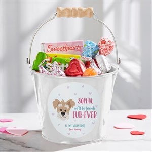 Dog Gone Cute Personalized Mini Treat Bucket - White