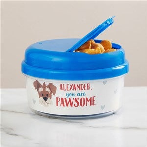 Dog Gone Cute Personalized Toddler Snack Cup - Blue