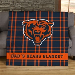 New York Giants NFL Throw Blanket with Plush Bear