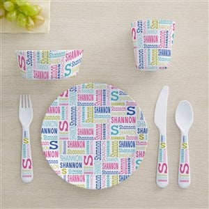 Repeating Name Personalized Kids Dinnerware  - 44618