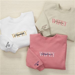 Wifey Embroidered Hanes® Adult Sweatshirt - Adult X-Large - Sand