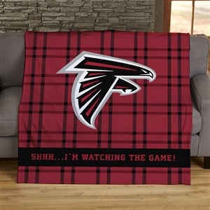 NFL Plaid Pattern Atlanta Falcons Personalized 60x80 Plush Fleece Blanket