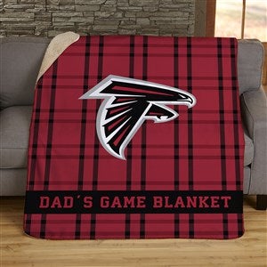 NFL Plaid Pattern Atlanta Falcons Personalized 60x80 Sherpa Blanket