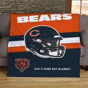 NFL Chicago Bears Helmet Personalized 60x80 Plush Fleece Blanket