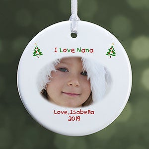 Personalized Photo Christmas Ornaments - With Love Design - 1-Sided