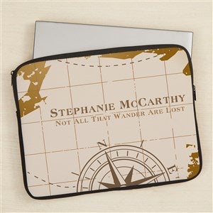 Compass Inspired Personalized Laptop Sleeve - 15