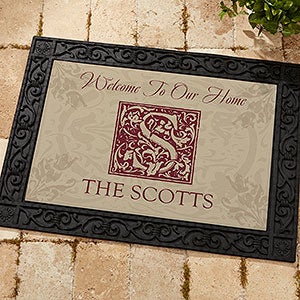 Personalized Doormat - Family is Forever with Monogram - 18x27