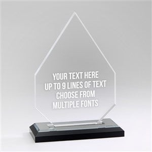 Engraved Message Personalized Diamond Award