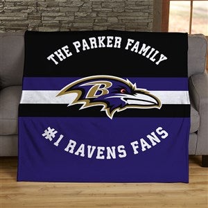 NFL Classic Baltimore Ravens Personalized 50x60 Lightweight Fleece Blanket