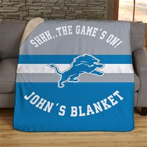 NFL Detroit Lions Helmet Personalized 60x80 Plush Fleece Blanket