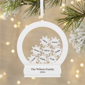 Holiday Snow Globe Personalized Family Wood Shaker Ornament