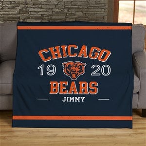 NFL Chicago Bears Helmet Personalized 50x60 Lightweight Fleece Blanket - -  On Sale Today!