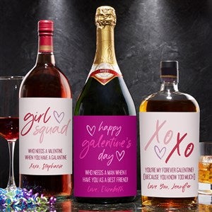 Galantine's Day Personalized Valentine's Day Liquor Bottle Label