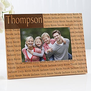 personalized frames frame christmas engraved wood name personalizationmall