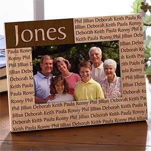 Family Name Personalized Wood Picture Frames   4x6