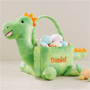 Dinosaur Embroidered Plush Easter Treat Bag - 45327