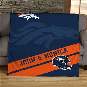 NFL Corner Logo Denver Broncos Personalized 50x60 Plush Fleece Blanket