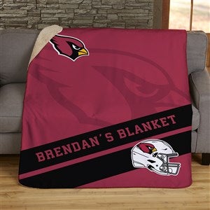 NFL Corner Logo Arizona Cardinals Personalized 60x80 Sherpa Blanket