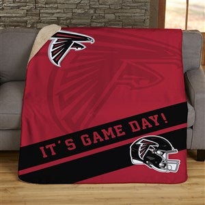 NFL Corner Logo Atlanta Falcons Personalized 60x80 Sherpa Blanket