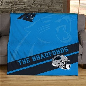 NFL Corner Logo Carolina Panthers Personalized Blankets