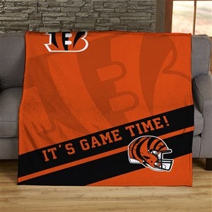 NFL Corner Logo Cincinnati Bengals Personalized 50x60 Plush Fleece Blanket