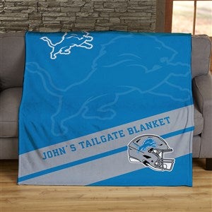 NFL Corner Logo Detroit Lions Personalized 60x80 Plush Fleece Blanket