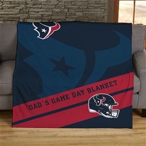 NFL Corner Logo Houston Texans Personalized 50x60 Plush Fleece Blanket