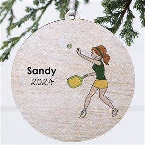 PhiloSophie's Personalized Wood Pickleball Ornament