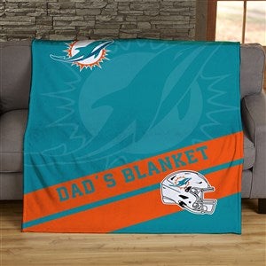 NFL Corner Logo Miami Dolphins Personalized 50x60 Plush Fleece Blanket