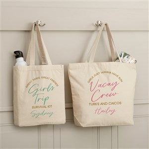 Girls Trip Personalized Canvas Tote Bags - 45621