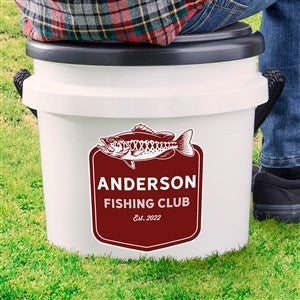 Fishing Club Personalized Bucket Seat - 3.5 Gallon