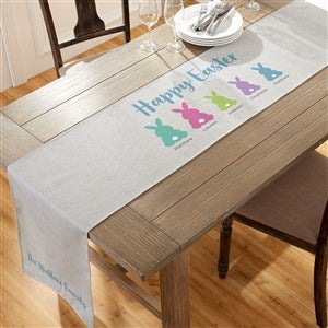 Pastel Easter Bunny Personalized Table Runner - Small