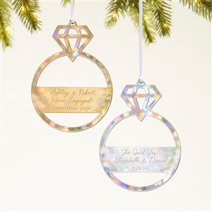Engagement Ring Personalized Acrylic Ornament - 45713