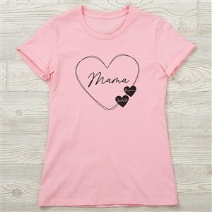 A Mother's Heart Personalized Ladies Fitted T-Shirt - Next Level - Ladies Fitted Medium - Maroon