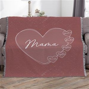 A Mother's Heart Personalized 50x60 Woven Throw