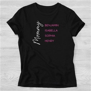 Scripty Mom Personalized Ladies Fitted T-Shirt - Ladies Medium - White