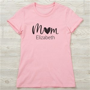 Mom & Mini Me Personalized Ladies Next Level Fitted T-Shirt - Ladies Fitted X-Large - White