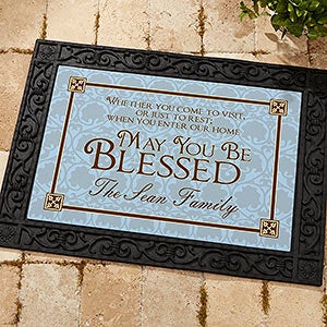 Personalized Welcome Doormats   Be Blessed