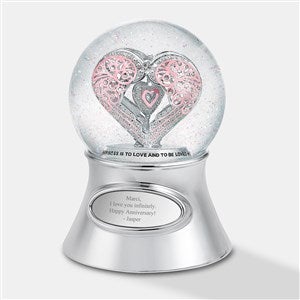 Say It With Love Engraved Heart Snow Globe