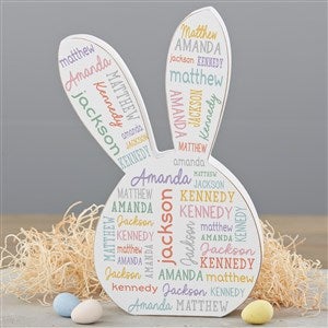 Easter Repeating Name Personalized Wood Bunny Shelf Decoration