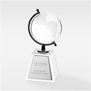 Personalized Logo Crystal Globe Recognition Award  - 46471