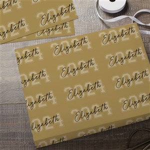 Collegiate Year Personalized Graduation Wrapping Paper Sheets