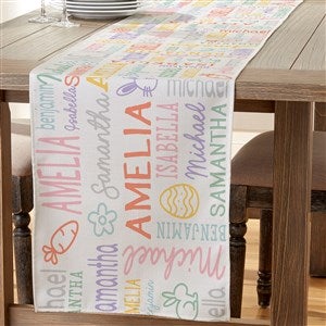 Easter Repeating Name Personalized Table Runner  - 46851