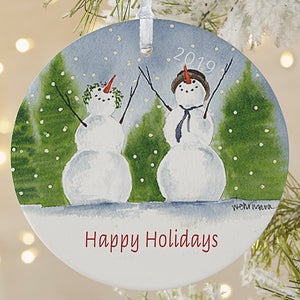 Personalized Snow Family Christmas Ornaments