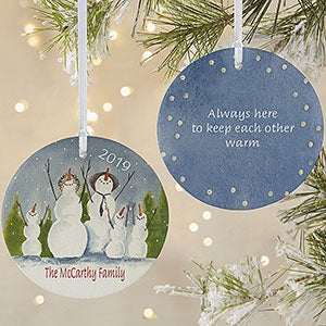 Personalized Snowman Family Christmas Ornaments