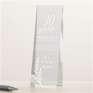 Engraved Retirement Slanted Vertical Award